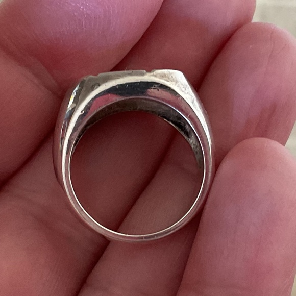 NWOT Sterling Silver 925 Greek Key Design Solid Ring Size US 7 - Picture 6 of 11